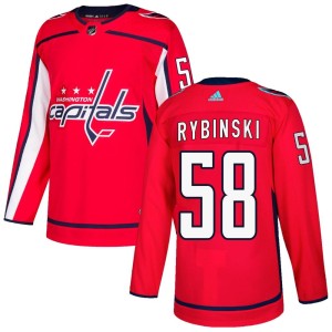Men's Washington Capitals Henrik Rybinski Adidas Authentic Home Jersey - Red