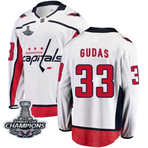 Men's Washington Capitals Radko Gudas Fanatics Branded Breakaway Away 2018 Stanley Cup Champions Patch Jersey - White