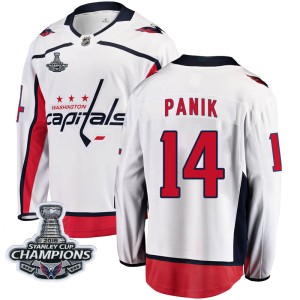 Men's Washington Capitals Richard Panik Fanatics Branded Breakaway Away 2018 Stanley Cup Champions Patch Jersey - White