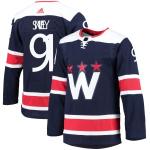Youth Washington Capitals Joe Snively Adidas Authentic 2020/21 Alternate Primegreen Pro Jersey - Navy