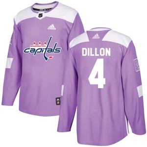 Men's Washington Capitals Brenden Dillon Adidas Authentic ized Fights Cancer Practice Jersey - Purple