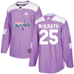 Men's Washington Capitals Dylan McIlrath Adidas Authentic Fights Cancer Practice Jersey - Purple