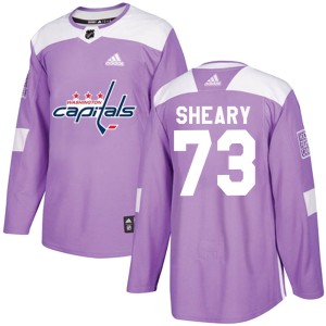 Men's Washington Capitals Conor Sheary Adidas Authentic Fights Cancer Practice Jersey - Purple