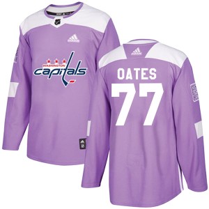 Youth Washington Capitals Adam Oates Adidas Authentic Fights Cancer Practice Jersey - Purple