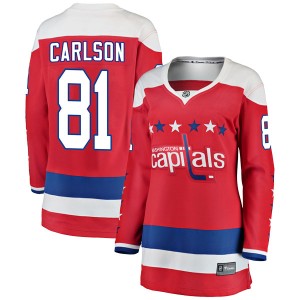 Women's Washington Capitals Adam Carlson Fanatics Branded Breakaway Alternate Jersey - Red