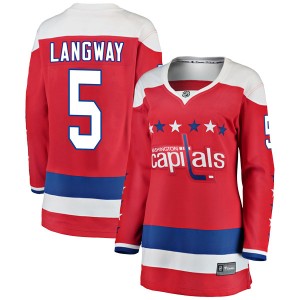 Women's Washington Capitals Rod Langway Fanatics Branded Breakaway Alternate Jersey - Red