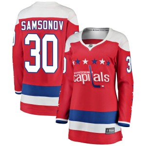 Women's Washington Capitals Ilya Samsonov Fanatics Branded Breakaway Alternate Jersey - Red