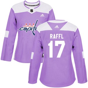 Women's Washington Capitals Michael Raffl Adidas Authentic Fights Cancer Practice Jersey - Purple