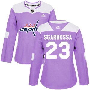 Women's Washington Capitals Michael Sgarbossa Adidas Authentic Fights Cancer Practice Jersey - Purple