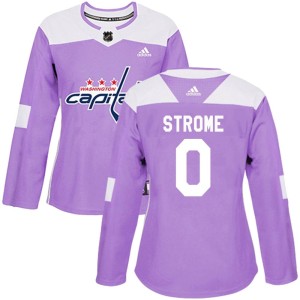 Women's Washington Capitals Matthew Strome Adidas Authentic Fights Cancer Practice Jersey - Purple