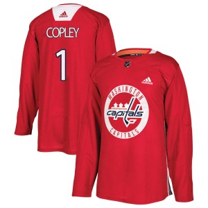 Youth Washington Capitals Pheonix Copley Adidas Authentic Practice Jersey - Red