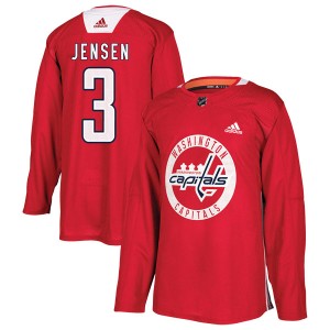 Youth Washington Capitals Nick Jensen Adidas Authentic Practice Jersey - Red