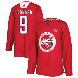 Youth Washington Capitals Ryan Leonard Adidas Authentic Practice Jersey - Red