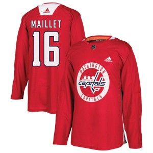 Men's Washington Capitals Philippe Maillet Adidas Authentic ized Practice Jersey - Red