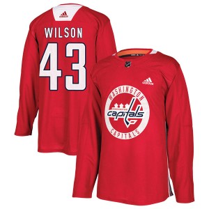 Men's Washington Capitals Tom Wilson Adidas Authentic Practice Jersey - Red