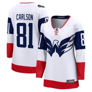 Women's Washington Capitals Adam Carlson Fanatics Branded Breakaway 2023 Stadium Series Jersey - White