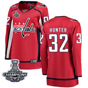 Women's Washington Capitals Dale Hunter Fanatics Branded Breakaway Home 2018 Stanley Cup Champions Patch Jersey - Red