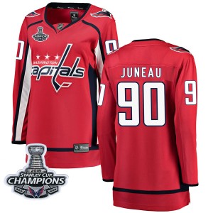 Women's Washington Capitals Joe Juneau Fanatics Branded Breakaway Home 2018 Stanley Cup Champions Patch Jersey - Red
