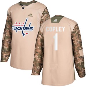 Men's Washington Capitals Pheonix Copley Adidas Authentic Veterans Day Practice Jersey - Camo