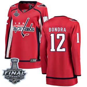 Women's Washington Capitals Peter Bondra Fanatics Branded Breakaway Home 2018 Stanley Cup Final Patch Jersey - Red