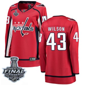 Women's Washington Capitals Tom Wilson Fanatics Branded Breakaway Home 2018 Stanley Cup Final Patch Jersey - Red