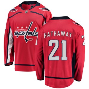 Men's Washington Capitals Garnet Hathaway Fanatics Branded Breakaway Home Jersey - Red