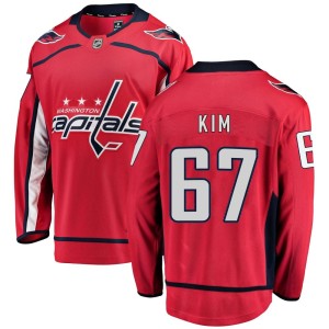 Men's Washington Capitals Michael Kim Fanatics Branded Breakaway Home Jersey - Red