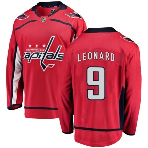 Men's Washington Capitals Ryan Leonard Fanatics Branded Breakaway Home Jersey - Red