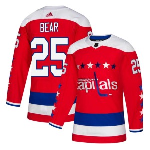 Youth Washington Capitals Ethan Bear Adidas Authentic Alternate Jersey - Red