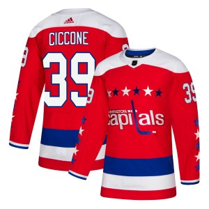 Youth Washington Capitals Enrico Ciccone Adidas Authentic Alternate Jersey - Red