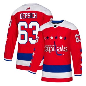 Youth Washington Capitals Shane Gersich Adidas Authentic Alternate Jersey - Red