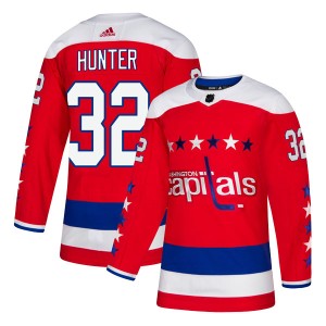 Youth Washington Capitals Dale Hunter Adidas Authentic Alternate Jersey - Red