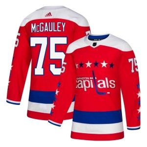 Youth Washington Capitals Tim McGauley Adidas Authentic Alternate Jersey - Red