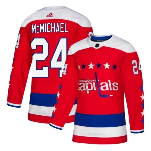 Youth Washington Capitals Connor McMichael Adidas Authentic Alternate Jersey - Red