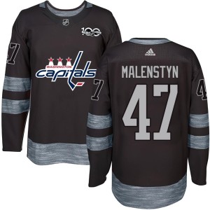 Youth Washington Capitals Beck Malenstyn Authentic 1917-2017 100th Anniversary Jersey - Black