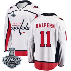 Men's Washington Capitals Jeff Halpern Fanatics Branded Breakaway Away 2018 Stanley Cup Final Patch Jersey - White