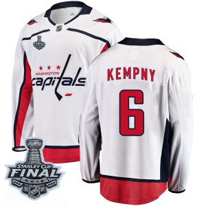 Men's Washington Capitals Michal Kempny Fanatics Branded Breakaway Away 2018 Stanley Cup Final Patch Jersey - White