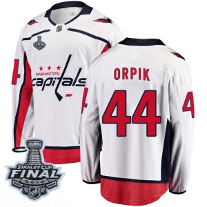 Men's Washington Capitals Brooks Orpik Fanatics Branded Breakaway Away 2018 Stanley Cup Final Patch Jersey - White