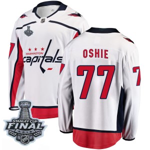 Men's Washington Capitals T.J. Oshie Fanatics Branded Breakaway Away 2018 Stanley Cup Final Patch Jersey - White