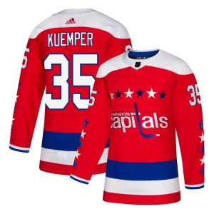 Men's Washington Capitals Darcy Kuemper Adidas Authentic Alternate Jersey - Red