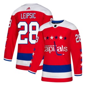 Men's Washington Capitals Brendan Leipsic Adidas Authentic Alternate Jersey - Red