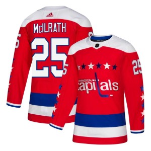 Men's Washington Capitals Dylan McIlrath Adidas Authentic Alternate Jersey - Red