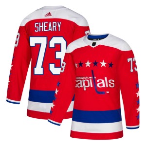 Men's Washington Capitals Conor Sheary Adidas Authentic Alternate Jersey - Red