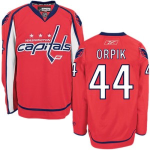 Men's Washington Capitals Brooks Orpik Reebok Authentic Home Jersey - Red