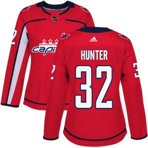 Women's Washington Capitals Dale Hunter Adidas Authentic Home Jersey - Red