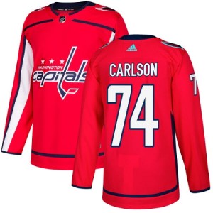 Youth Washington Capitals John Carlson Adidas Authentic Home Jersey - Red
