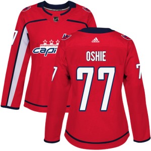 Women's Washington Capitals T.J. Oshie Adidas Authentic Home Jersey - Red