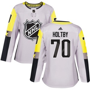 Women's Washington Capitals Braden Holtby Adidas Authentic 2018 All-Star Metro Division Jersey - Gray