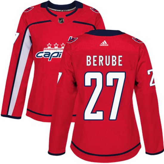 Women's Washington Capitals Craig Berube Adidas Authentic Home Jersey - Red